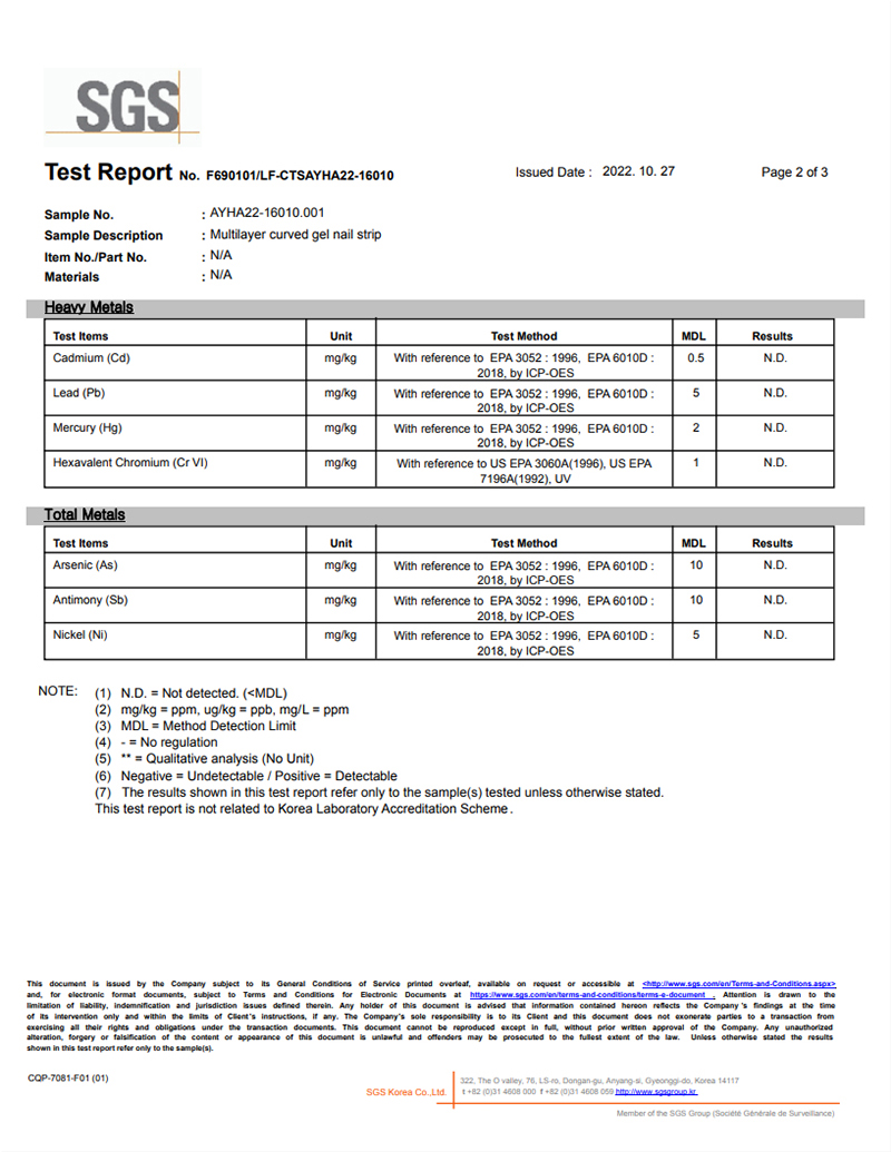 SGS Test Report